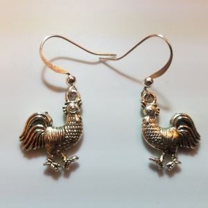 NEW Rooster Chicken Earrings